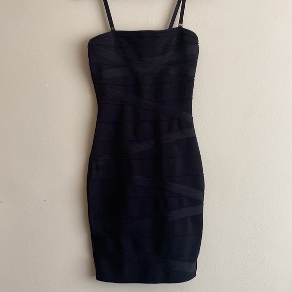 Guess By Marciano Black Mini Bandage Night Out Dress - Picture 7 of 7